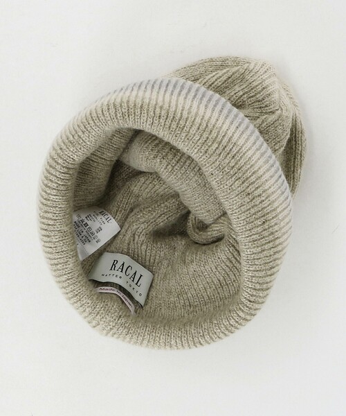 RACAL（ラカル）の「＜RACAL＞リバーシブル オンブレボーダー ニットキャップ（ニットキャップ/ビーニー・レディース・ベージュ/ダークブラウン・FREE）」の10枚目の写真