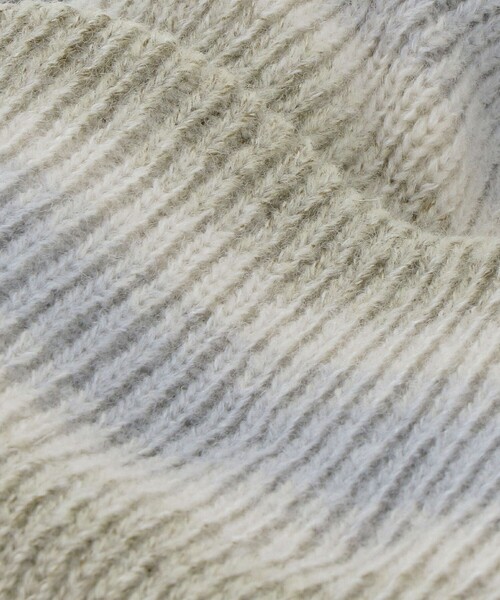 RACAL（ラカル）の「＜RACAL＞リバーシブル オンブレボーダー ニットキャップ（ニットキャップ/ビーニー・レディース・ベージュ/ダークブラウン・FREE）」の11枚目の写真