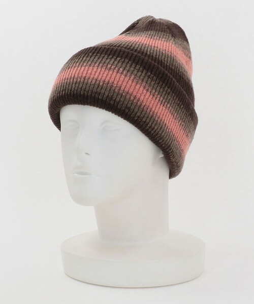 RACAL（ラカル）の「＜RACAL＞リバーシブル オンブレボーダー ニットキャップ（ニットキャップ/ビーニー・レディース・ベージュ/ダークブラウン・FREE）」の13枚目の写真