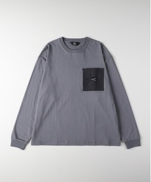 CAMP7(キャンプ7)【メンズ】胸ポケットロゴ刺繍ロングスリーブTシャツ