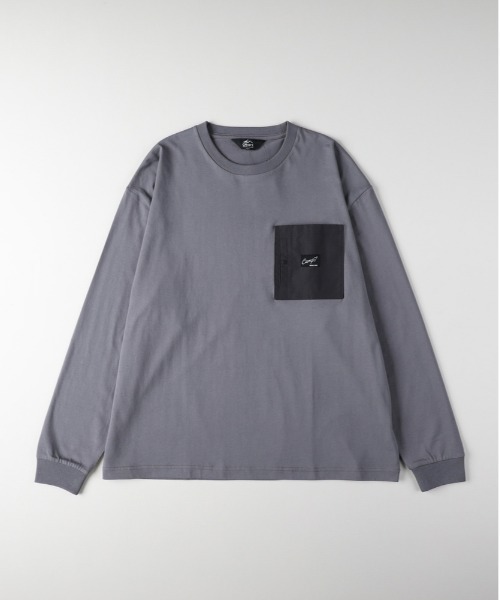 CAMP7(キャンプセブン)の「【CAMP7】胸ポケットロゴ刺繍ロングスリーブTシャツ(Tシャツ/カットソー・メンズ・ホワイト/グレー/ブラック・M/L/XL)」の3枚目の写真