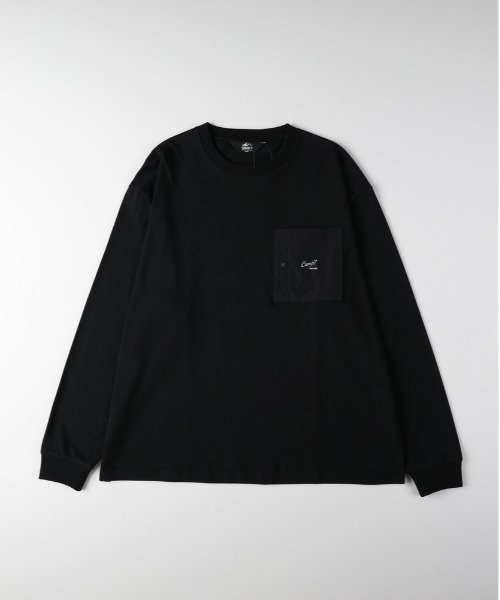 CAMP7(キャンプセブン)の「【CAMP7】胸ポケットロゴ刺繍ロングスリーブTシャツ(Tシャツ/カットソー・メンズ・ホワイト/グレー/ブラック・M/L/XL)」の2枚目の写真