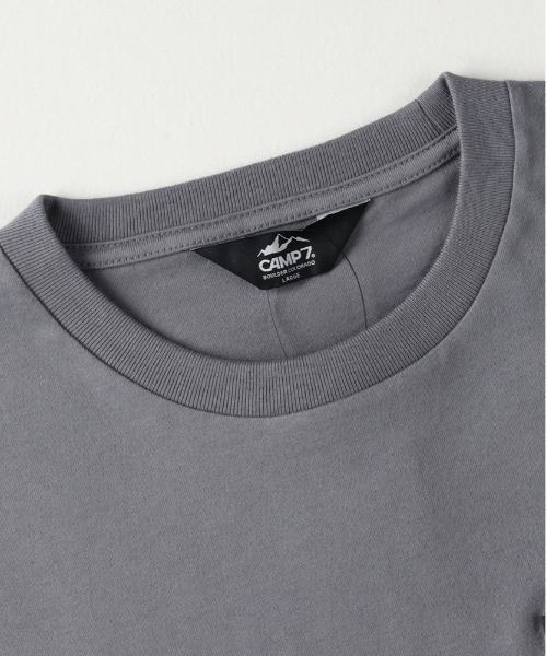 CAMP7(キャンプセブン)の「【CAMP7】胸ポケットロゴ刺繍ロングスリーブTシャツ(Tシャツ/カットソー・メンズ・ホワイト/グレー/ブラック・M/L/XL)」の6枚目の写真