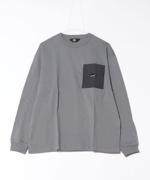CAMP7(キャンプセブン)の「【CAMP7】胸ポケットロゴ刺繍ロングスリーブTシャツ(Tシャツ/カットソー・メンズ・ホワイト/グレー/ブラック・M/L/XL)」の10枚目の写真