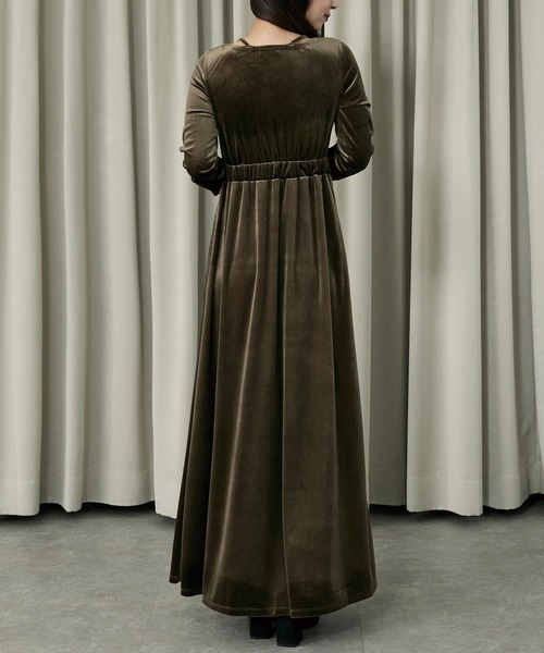 セール】レイヤードベロアワンピース（ワンピース）｜Elishe（エリシェ