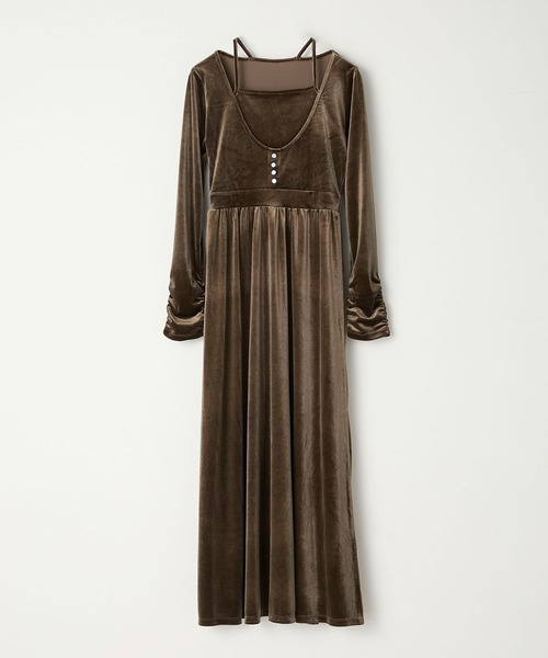 レイヤードベロアワンピース（ワンピース）｜Elishe（エリシェ）の