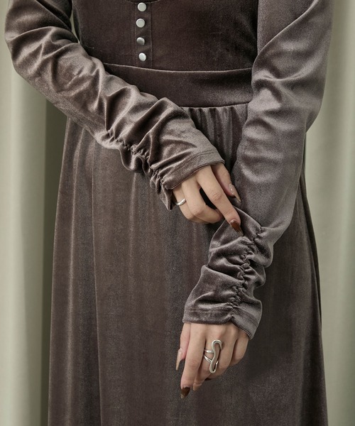 GIORGIO ARMANI フェイクレイヤード ワンピース ベロア フォーマル GIORGIO ARMANI フェイクレイヤード ワンピース ベロア フォ