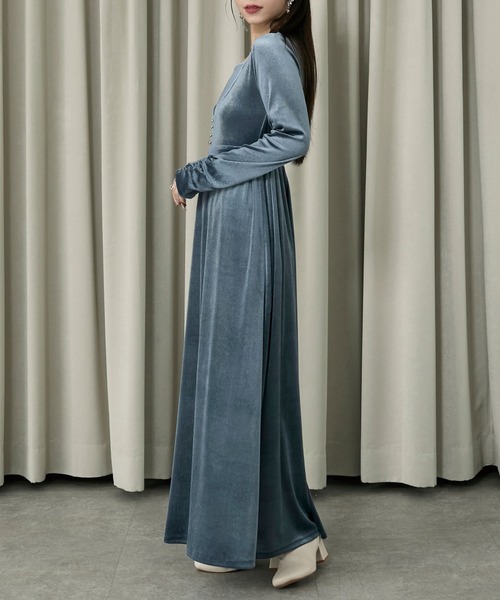 レイヤードベロアワンピース（ワンピース）｜Elishe（エリシェ）の