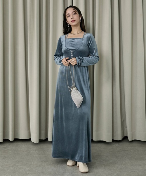 レイヤードベロアワンピース（ワンピース）｜Elishe（エリシェ）の