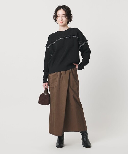 UNITED ARROWS（ユナイテッドアローズ）の「MANTECO パッチポケット タイト スカート ‐ウォッシャブル‐（スカート・レディース・ブラック/ダークブラウン・38/36）」の22枚目の写真