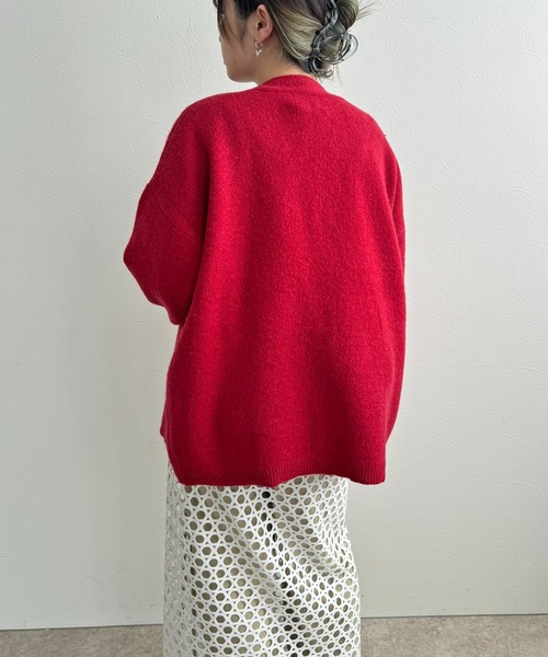 LHELBIE（レルビエ）の「アソート釦ニットカーディガン（カーディガン/ボレロ・レディース・レッド/ブラック/アイボリー・M）」の13枚目の写真