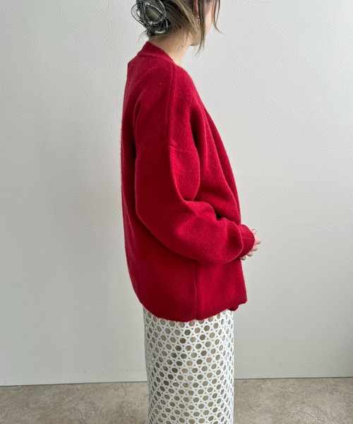 LHELBIE（レルビエ）の「アソート釦ニットカーディガン（カーディガン/ボレロ・レディース・レッド/ブラック/アイボリー・M）」の15枚目の写真