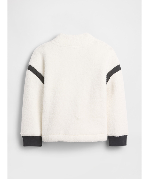 GAP(ギャップ)の「babyGap リサイクル GAPロゴ 1/4 ジップアップ スウェットシャツ(スウェット・キッズ・オフホワイト/ライトブラウン・70cm/80cm/90cm/95cm/100cm/105cm/110cm)」の3枚目の写真