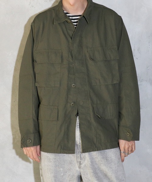 MILITARY（ミリタリー）の「U.S MILITARY / ユーエスミリタリー BDU FATIGUE JACKET COTTON RIP-STOP COMMERCIAL MODEL BDUジャケット リップストップ（ミリタリージャケット・メンズ・オリーブ・MEDIUM/LL）」の13枚目の写真