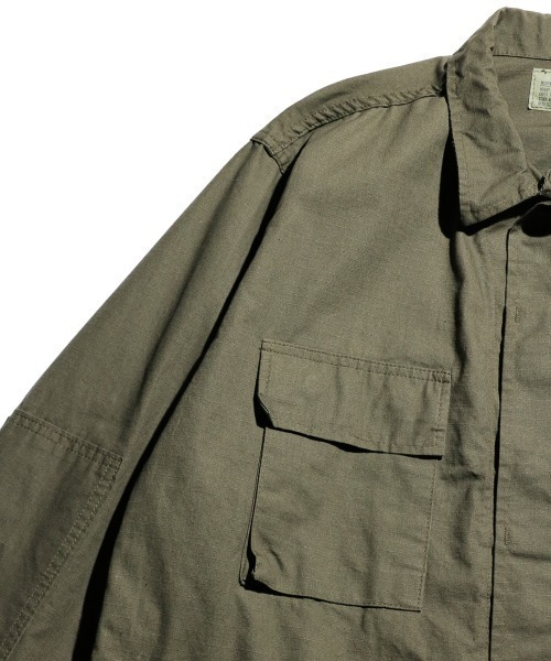MILITARY（ミリタリー）の「U.S MILITARY / ユーエスミリタリー BDU FATIGUE JACKET COTTON RIP-STOP COMMERCIAL MODEL BDUジャケット リップストップ（ミリタリージャケット・メンズ・オリーブ・MEDIUM/LL）」の8枚目の写真