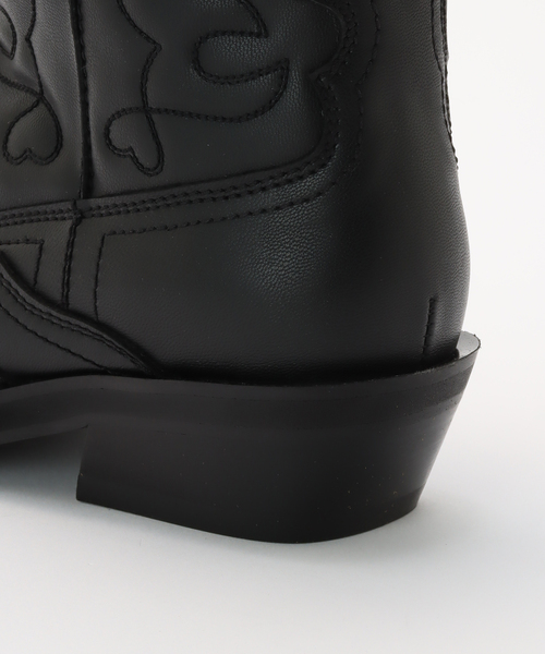 GANNI(ガニー)の「GANNI / ガニー Mid Shaft Embroidered Western Boot(ブーツ・レディース・ブラック・36/37)」の8枚目の写真