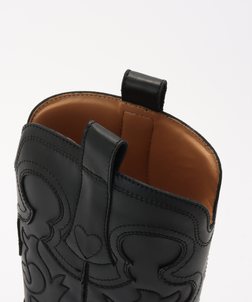 GANNI(ガニー)の「GANNI / ガニー Mid Shaft Embroidered Western Boot(ブーツ・レディース・ブラック・36/37)」の12枚目の写真