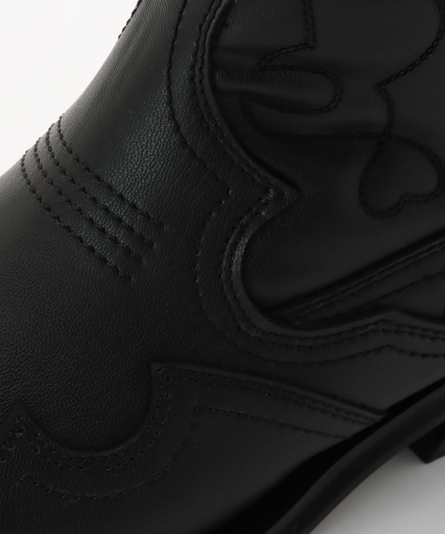 GANNI(ガニー)の「GANNI / ガニー Mid Shaft Embroidered Western Boot(ブーツ・レディース・ブラック・36/37)」の2枚目の写真