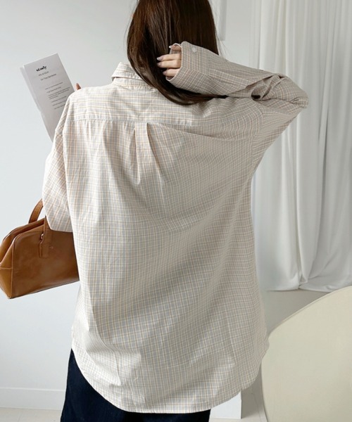 U.S. POLO ASSN.(ユーエスポロアッスン)の「【U.S. POLO ASSN.】長袖 チェック柄 シャツ(シャツ/ブラウス・レディース・ライトグリーン/グレー/ベージュ・L/M)」の6枚目の写真
