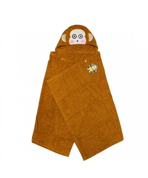 sanrio（サンリオ）の「SANRIO サンリオ フード付き湯上りタオル（タオル・キッズ・ブルー/ホワイト/グリーン/ブラウン/ホワイト系その他/ピンク/イエロー・FREE）」の4枚目の写真