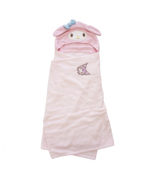sanrio（サンリオ）の「SANRIO サンリオ フード付き湯上りタオル（タオル・キッズ・ブルー/ホワイト/グリーン/ブラウン/ホワイト系その他/ピンク/イエロー・FREE）」の11枚目の写真