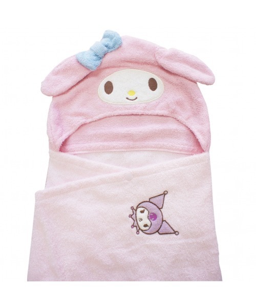 sanrio（サンリオ）の「SANRIO サンリオ フード付き湯上りタオル（タオル・キッズ・ブルー/ホワイト/グリーン/ブラウン/ホワイト系その他/ピンク/イエロー・FREE）」の12枚目の写真