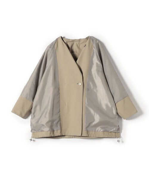 セール】SHIPS Colors:フード トレンチ ハーフ コート（トレンチコート