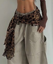 .KOM（ドットコム）の「『.KOM/ドットケーオーエム』レオパードデザイン 腰巻きスカーフ【Y】【CN】（バンダナ/スカーフ）」