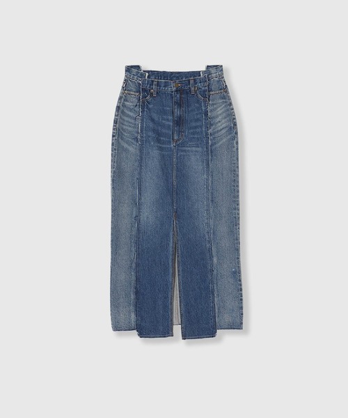 THINGS THAT MATTER（シングス ザット マター）の「REMAKE DENIM SKIRT / リメイク デニム スカート（デニムスカート・レディース・ブルー/ブラック・2/1）」の20枚目の写真