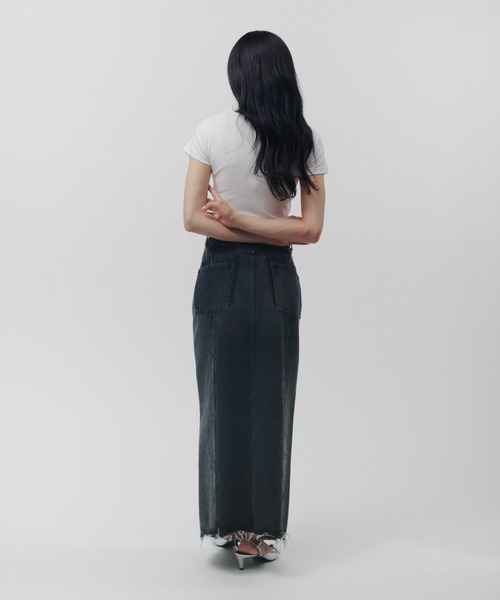 THINGS THAT MATTER(シングス ザット マター)の「REMAKE DENIM SKIRT / リメイク デニム スカート(デニムスカート・レディース・ブルー/ブラック・2/1)」の10枚目の写真