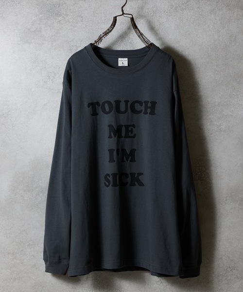 NUMBER (N)INE（ナンバーナイン）の「TOUCH ME I'M SICK PRINTED CLASSIC L/S T-SHIRT / タッチ ミー アイム シック ロゴプリント クラシック ロンT（Tシャツ/カットソー・メンズ・ブラック/チャコール/ホワイト・M/L/XL）」の3枚目の写真