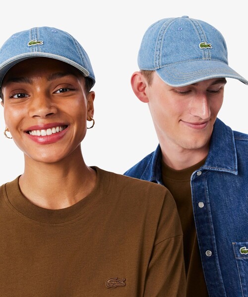 LACOSTE（ラコステ）の「ウォッシュドデニムワンポイントキャップ（キャップ・レディース・ブルー・FREE）」の5枚目の写真