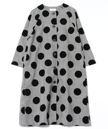 BARNDOOR（バーンドア）の「(BD)【ihana】ドット フロッキープリント ノーカラーコート（ノーカラーコート）」