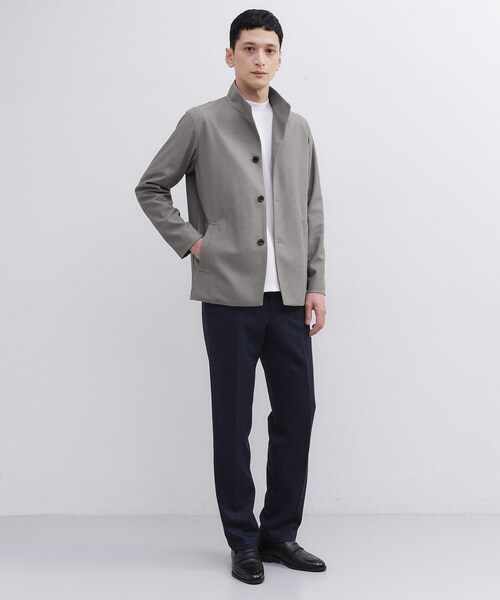 セール】ツイルジャージー イタリアンカラージャケット（ブルゾン