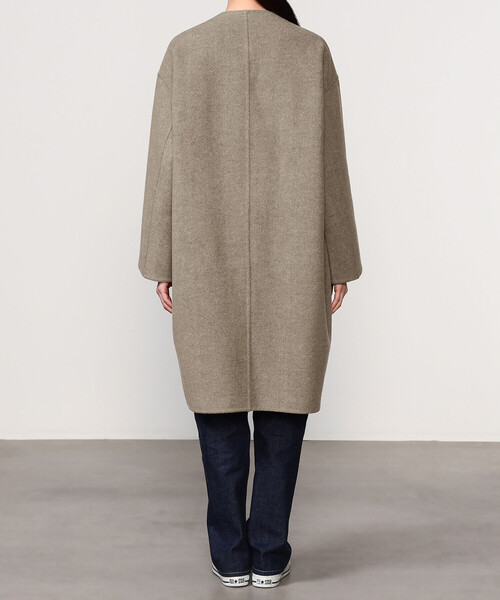LE GLAZIK | ウールリバー リバーシブルコート WOMEN（ノーカラー