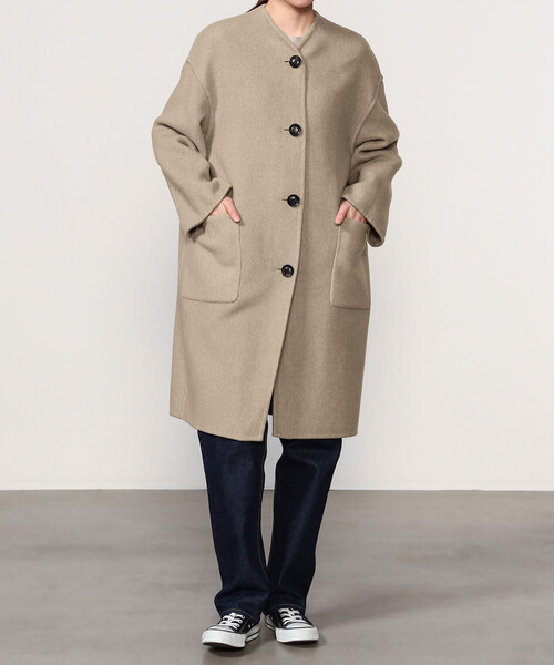 bshop ルグラジック　ウールリバー リバーシブルコート LE GLAZIK | ウールリバー リバーシブルコート WOMEN（ノーカラー