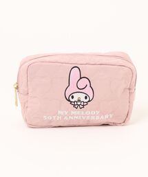 sanrio(サンリオ)のsanrio(サンリオ)マイメロディ&クロミ 周年モデル キャラクターワンポイント刺繍ハートキルティングポーチ(ポーチ)
