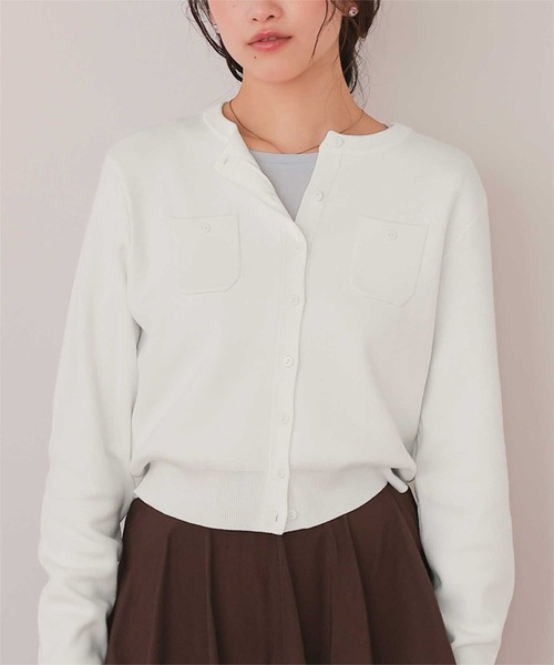 26SS新作/2026 SPRING COLLECTION/手洗い可】胸ポケットニット