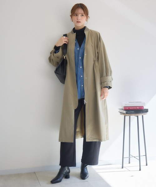 KATHARINE ROSS（キャサリンロス）の「【KATHARINE ROSS】中綿ライナー付ツイルコート（その他アウター・レディース・ベージュ/テラコッタ・MEDIUM）」の3枚目の写真