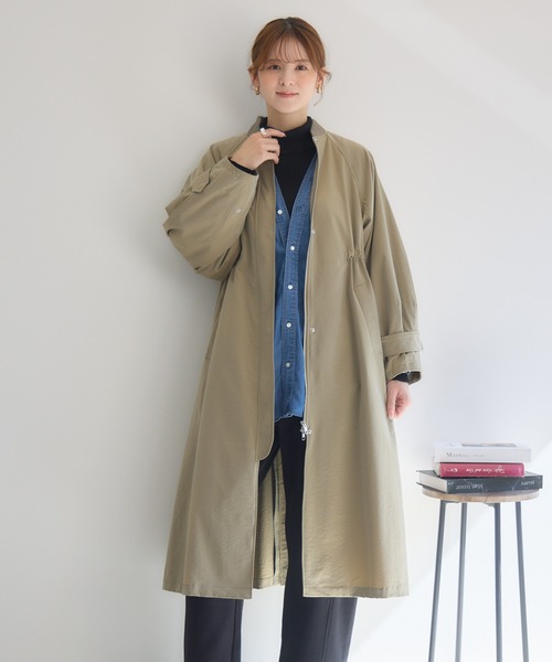 KATHARINE ROSS（キャサリンロス）の「【KATHARINE ROSS】中綿ライナー付ツイルコート（その他アウター・レディース・ベージュ/テラコッタ・MEDIUM）」の7枚目の写真