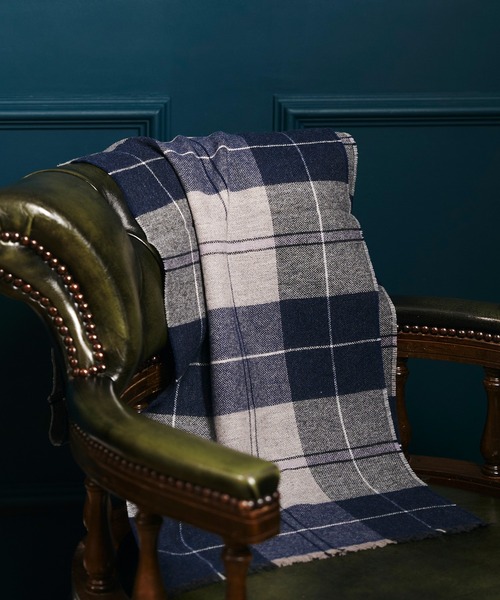 KATHARINE HAMNETT LONDON (キャサリンハムネットロンドン)の「KATHARINE HAMNETT LONDON/キャサリンハムネットロンドン カシミヤ100% チェックマフラー(マフラー・メンズ・グレー/ワインレッド/ネイビー・FREE)」の2枚目の写真