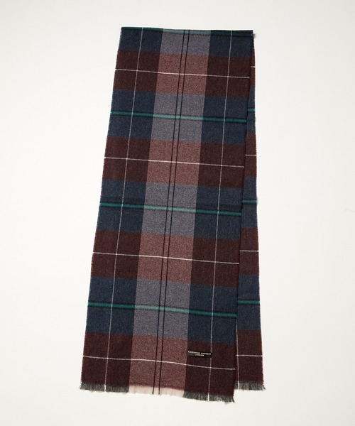 KATHARINE HAMNETT LONDON (キャサリンハムネットロンドン)の「KATHARINE HAMNETT LONDON/キャサリンハムネットロンドン カシミヤ100% チェックマフラー(マフラー・メンズ・グレー/ワインレッド/ネイビー・FREE)」の11枚目の写真