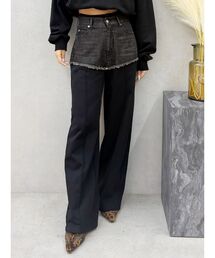 EVRIS（エヴリス）の「ドッキングスウェットデニムパンツ【セットアップ着用可能】（スウェットパンツ）」