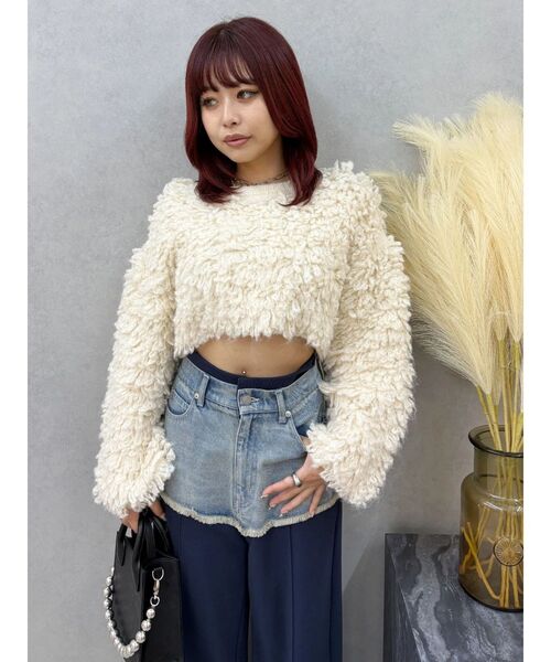 EVRIS(エヴリス)の「ドッキングスウェットデニムパンツ【セットアップ着用可能】(スウェットパンツ・レディース・ネイビー/ブラック・SMALL/MEDIUM)」の7枚目の写真