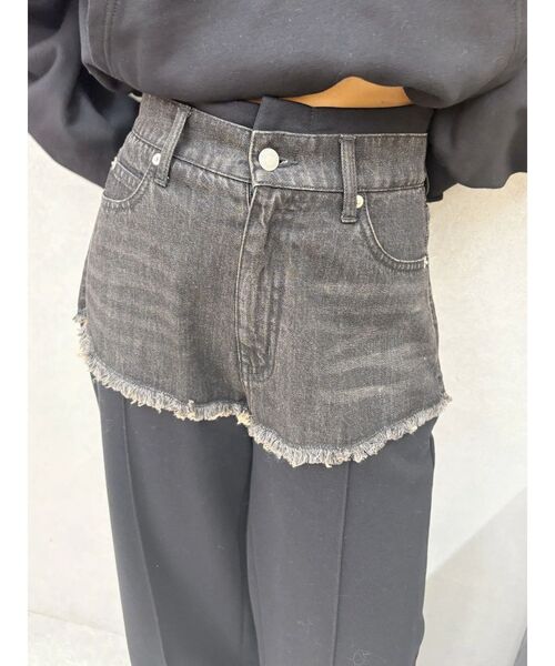 EVRIS(エヴリス)の「ドッキングスウェットデニムパンツ【セットアップ着用可能】(スウェットパンツ・レディース・ネイビー/ブラック・SMALL/MEDIUM)」の12枚目の写真