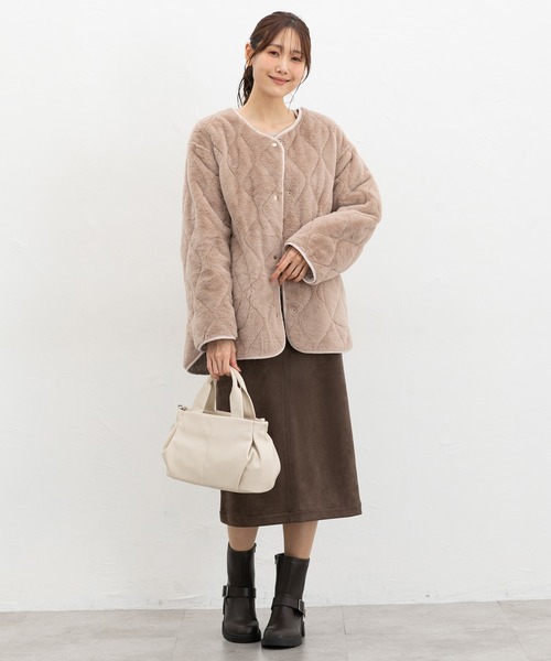 Honeys（ハニーズ）の「やわらかハンドバッグ（ハンドバッグ・レディース・アイボリー/グレイッシュベージュ/ダークブラウン/ブラック・FREE）」の5枚目の写真