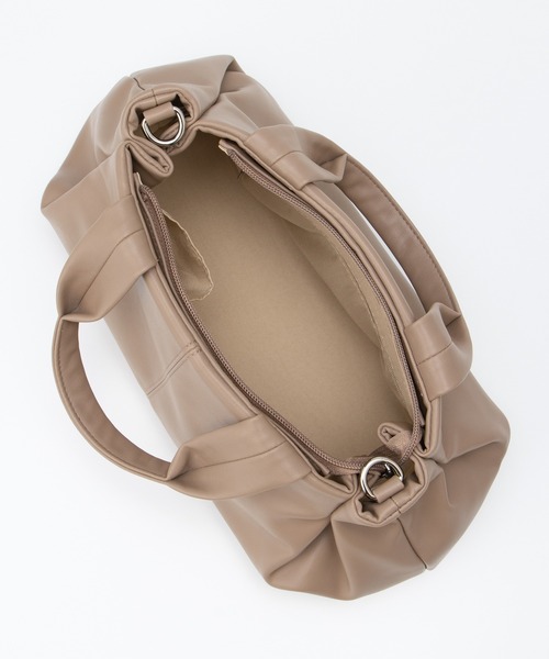 Honeys（ハニーズ）の「やわらかハンドバッグ（ハンドバッグ・レディース・アイボリー/グレイッシュベージュ/ダークブラウン/ブラック・FREE）」の22枚目の写真