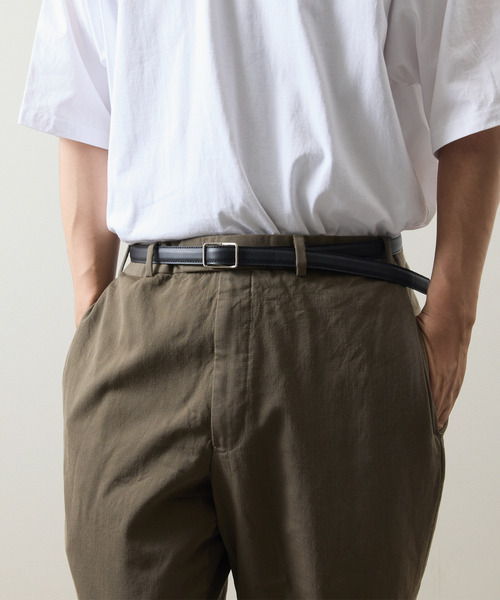 ITTI（イッチ）の「ITTI イッチ / HERRIE W BUCKLE BELT - PM / RAPTO FLEX / STNB 牛革ナローレザーベルト / ITTI-GOODS-095-RF-PM（ベルト・メンズ・ブラック・FREE）」の3枚目の写真