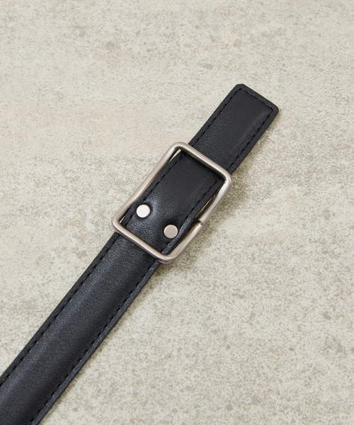 ITTI（イッチ）の「ITTI イッチ / HERRIE W BUCKLE BELT - PM / RAPTO FLEX / STNB 牛革ナローレザーベルト / ITTI-GOODS-095-RF-PM（ベルト・メンズ・ブラック・FREE）」の9枚目の写真