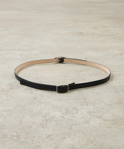 ITTI（イッチ）の「ITTI イッチ / HERRIE W BUCKLE BELT - PM / RAPTO FLEX / STNB 牛革ナローレザーベルト / ITTI-GOODS-095-RF-PM（ベルト・メンズ・ブラック・FREE）」の7枚目の写真